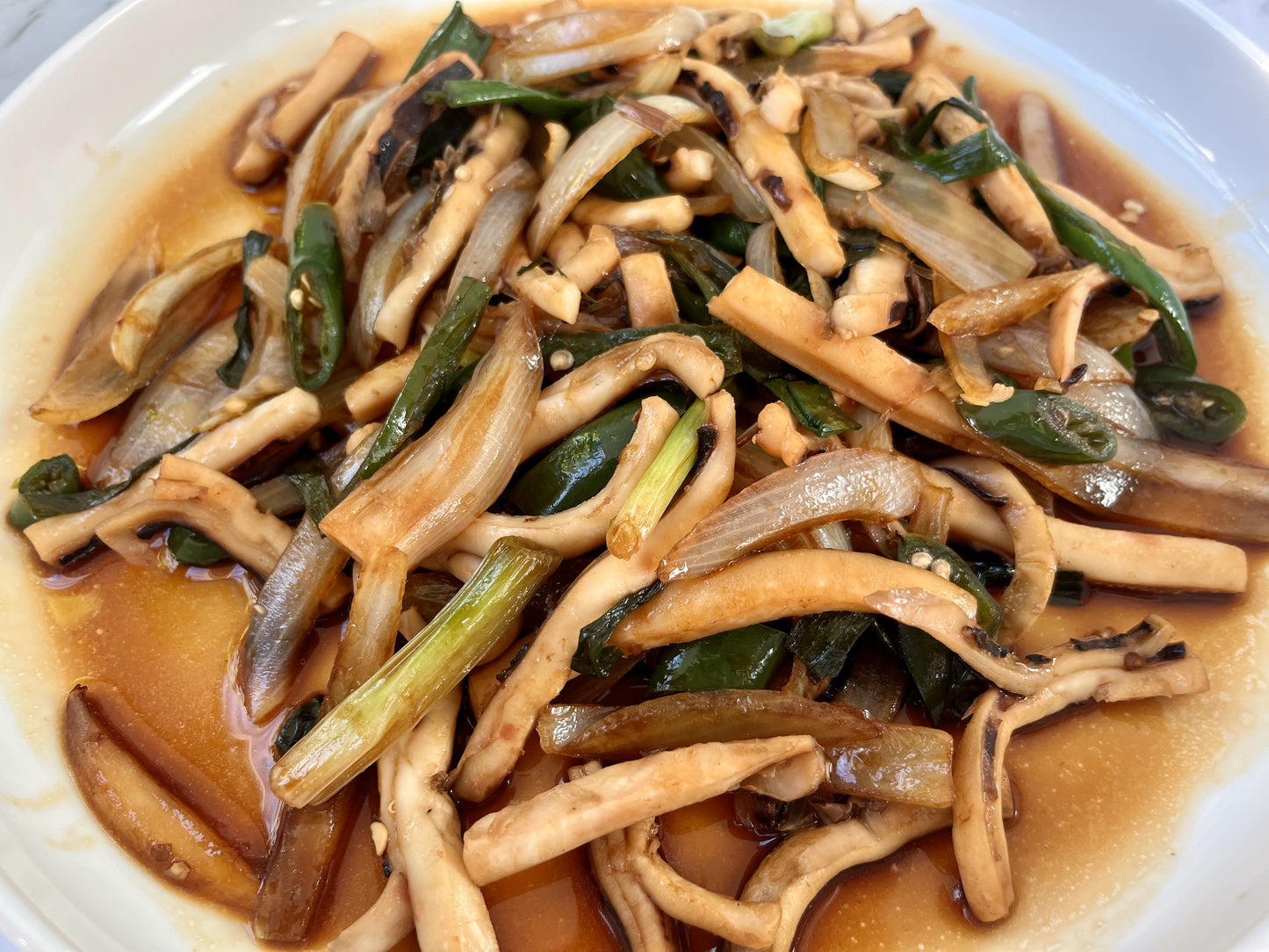 Stir Fried Squid with Mixed Veges