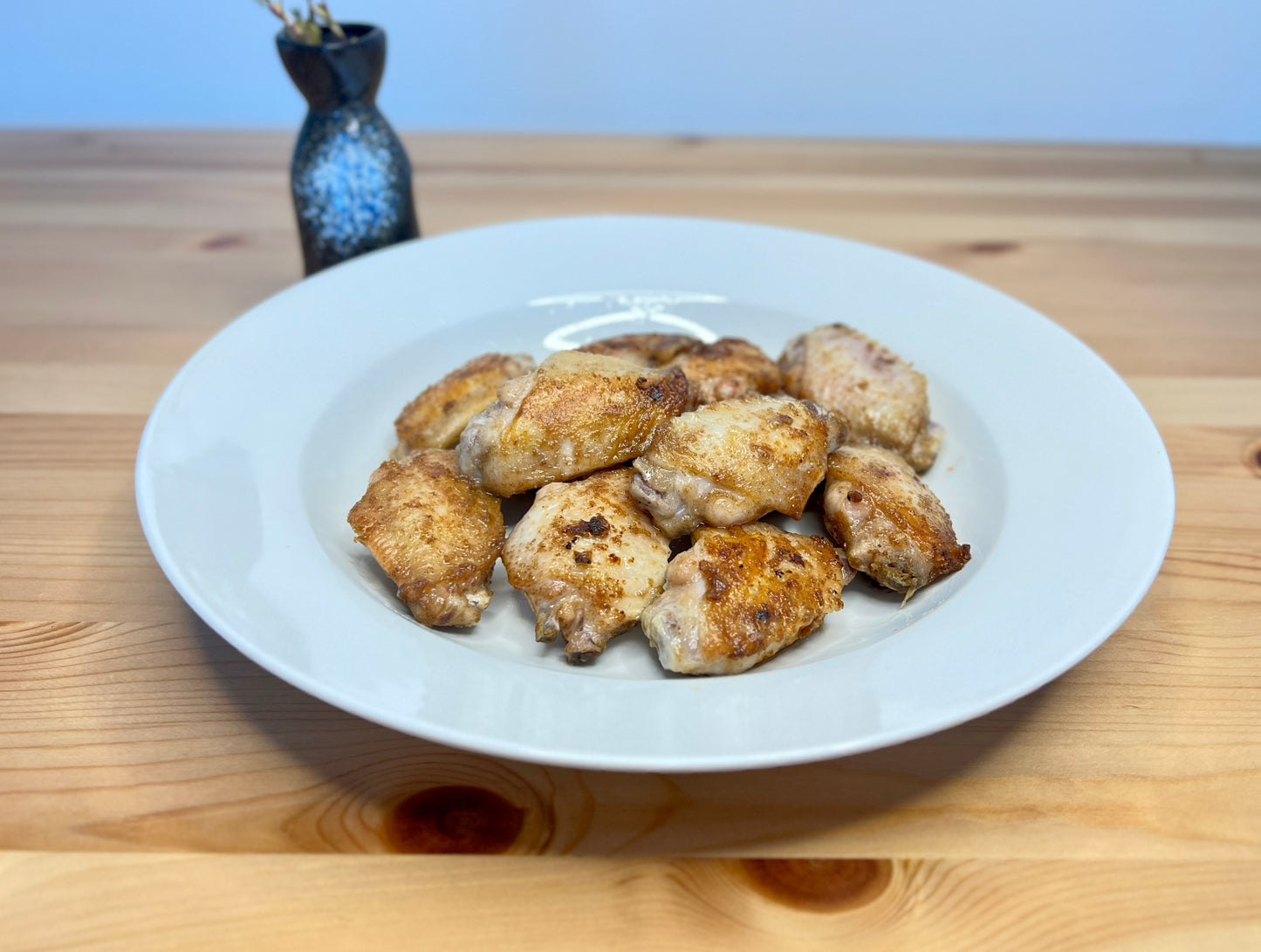 Pan Fried Chicken Wings with Aromatic Ginger