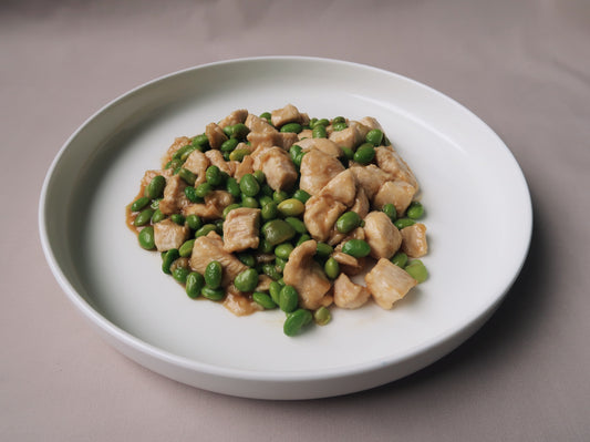 Stir Fried Diced Chicken with Endamame