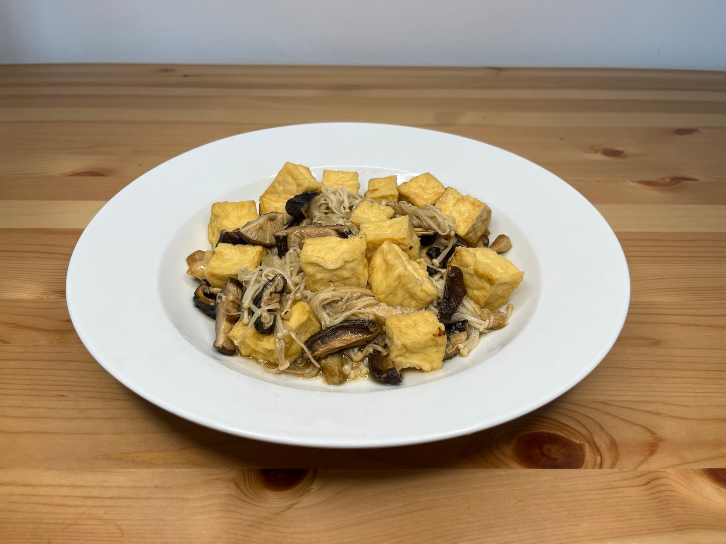 Stir Fried Tofu with Mixed Mushrooms