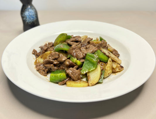 Black Pepper Beef with Assorted Vegetables