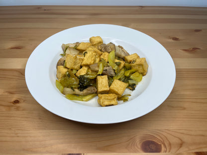 Stir Fried Tofu with Pork Belly and Pickles